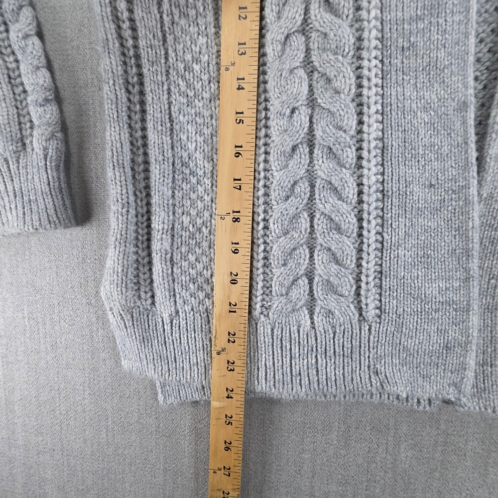GAP Cardigan Womens XS Heather Grey Cable Knit Open Front Sweater S/352721-01 - Picture 7 of 16